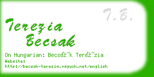 terezia becsak business card